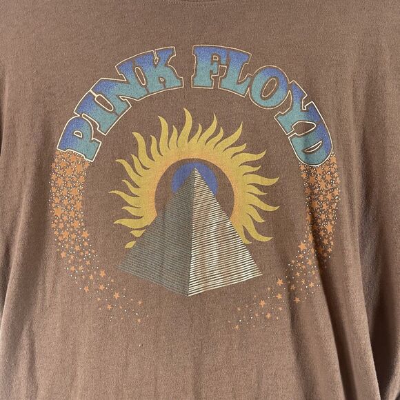 Pink Floyd AE Band Tee SIZE MEDIUM Womens Shirt Top American Eagle Retro Brown - Picture 8 of 8